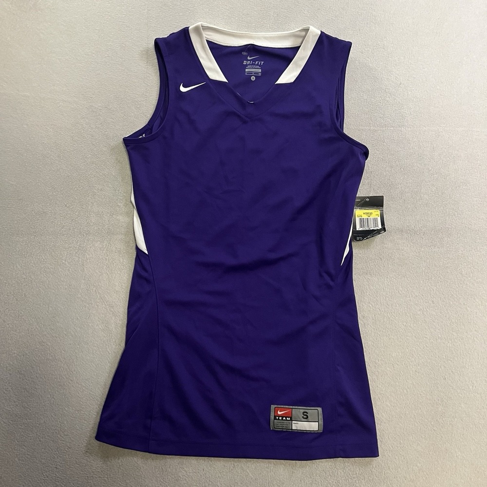 Nike Elite Basketball Tank Jersey Women S Purple White Team Dri-Fit 554700-546
